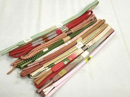 平和屋着物●和装小物　帯締め10本セット　高麗組　冠組　礼装用　金糸　逸品　未使用　CABK4810qe
