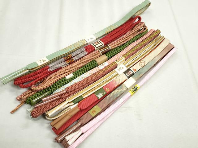 平和屋着物●和装小物　帯締め10本セット　高麗組　冠組　礼装用　金糸　逸品　未使用　CABK4810qe