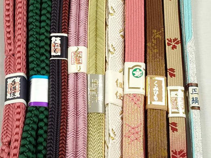 平和屋着物●和装小物　帯締め10本セット　高麗組　大和組　奈良組　礼装用　金銀糸　逸品　未使用　CABK4814qe