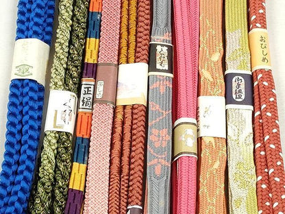 平和屋着物●和装小物　帯締め10本セット　高麗組　御岳組　大和組　鴨川組　金糸　逸品　未使用　CABK4818qe