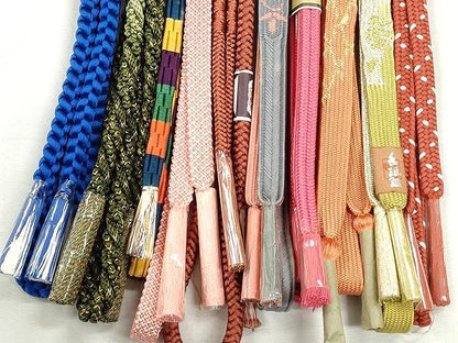 平和屋着物●和装小物　帯締め10本セット　高麗組　御岳組　大和組　鴨川組　金糸　逸品　未使用　CABK4818qe