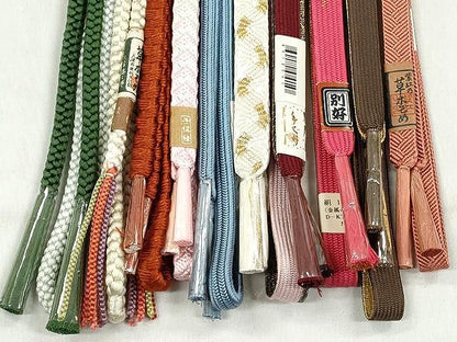 平和屋着物●和装小物　帯締め10本セット　高麗組　唐組　冠組　礼装用　金糸　逸品　未使用　CABK4822qe