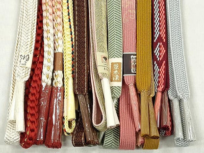 平和屋着物●和装小物　帯締め10本セット　高麗組　笹浪組　大和組　礼装用　長尺　金糸　逸品　未使用　CABK4823qe