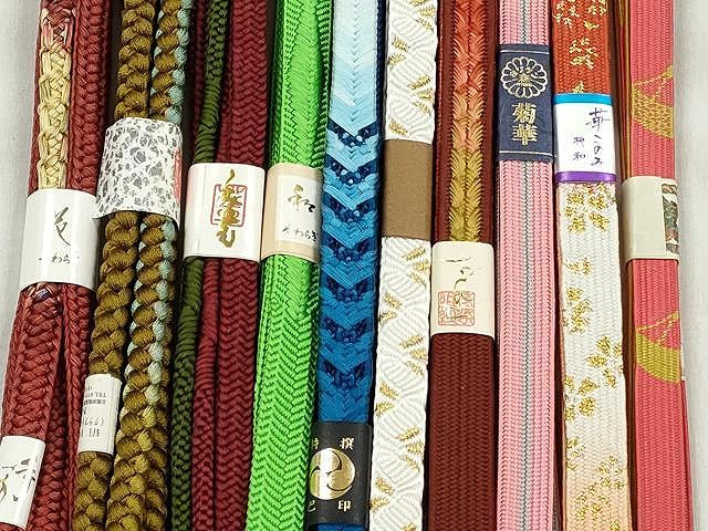 平和屋着物●和装小物　帯締め10本セット　高麗組　唐組　大和組　鴨川組　礼装用　金糸　逸品　未使用　CABK4830qe
