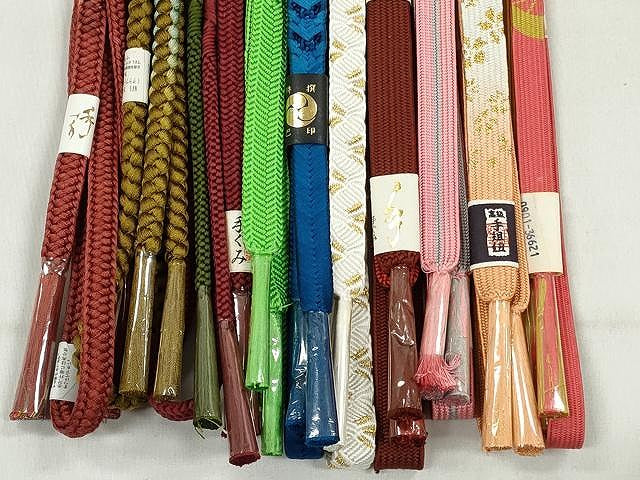 平和屋着物●和装小物　帯締め10本セット　高麗組　唐組　大和組　鴨川組　礼装用　金糸　逸品　未使用　CABK4830qe