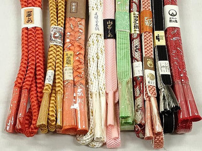 平和屋着物●和装小物　帯締め10本セット　高麗組　笹浪組　礼装用　金糸　やまと誂製　鈴乃屋扱い　逸品　未使用　CABK4834qe