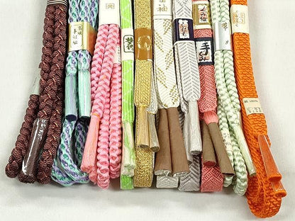 平和屋着物●和装小物　帯締め10本セット　笹浪組　大和組　礼装用　金銀糸　逸品　未使用　CABK4835qe