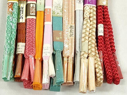 平和屋着物●和装小物　帯締め10本セット　高麗組　冠組　御岳組　金糸　さが美扱い　逸品　未使用　CABK4837qe