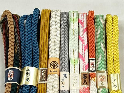平和屋着物●和装小物　帯締め10本セット　高麗組　礼装用　金銀糸　松坂屋扱い　逸品　未使用　CABK4838qe