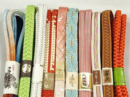 平和屋着物●和装小物　帯締め10本セット　御岳組　笹浪組　金銀糸　東武百貨店扱い　逸品　未使用　CABK4841qe