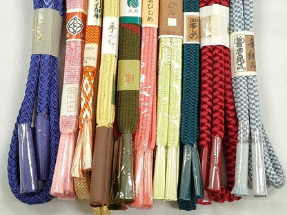 平和屋着物●和装小物　帯締め10本セット　御岳組　冠組　高麗組　奈良組　金糸　大丸扱い　逸品　未使用　CABK4842qe