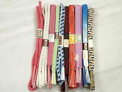 平和屋着物●和装小物　帯締め10本セット　唐組　大和組　角八つ組　御岳　逸品　未使用　CABK4844qe