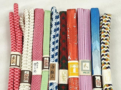 平和屋着物●和装小物　帯締め10本セット　唐組　大和組　角八つ組　御岳　逸品　未使用　CABK4844qe