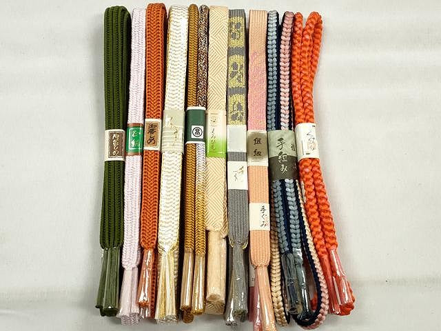 平和屋着物●和装小物　帯締め10本セット　高麗組　新源氏組　奈良組　礼装用　金糸　高島屋扱い　逸品　未使用　CABK4845qe