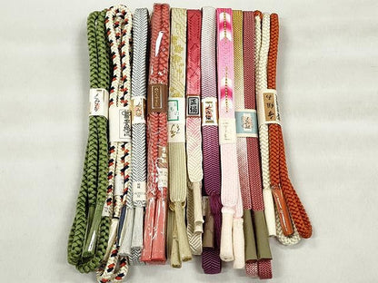 平和屋着物●和装小物　帯締め10本セット　高麗組　笹浪組　角八つ組　めいくやまと　金糸　逸品　未使用　CABK4848qe