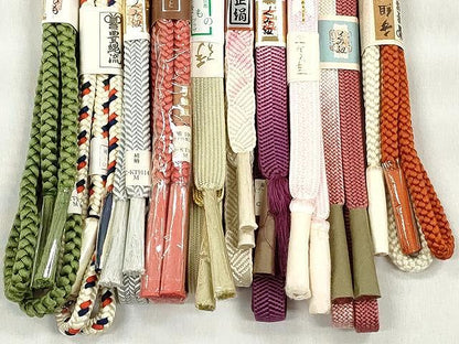 平和屋着物●和装小物　帯締め10本セット　高麗組　笹浪組　角八つ組　めいくやまと　金糸　逸品　未使用　CABK4848qe
