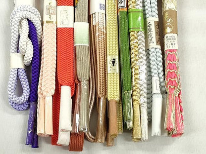 平和屋着物●和装小物　帯締め10本セット　高麗組　笹浪組　礼装用　金銀糸　逸品　未使用　CABK4849qe