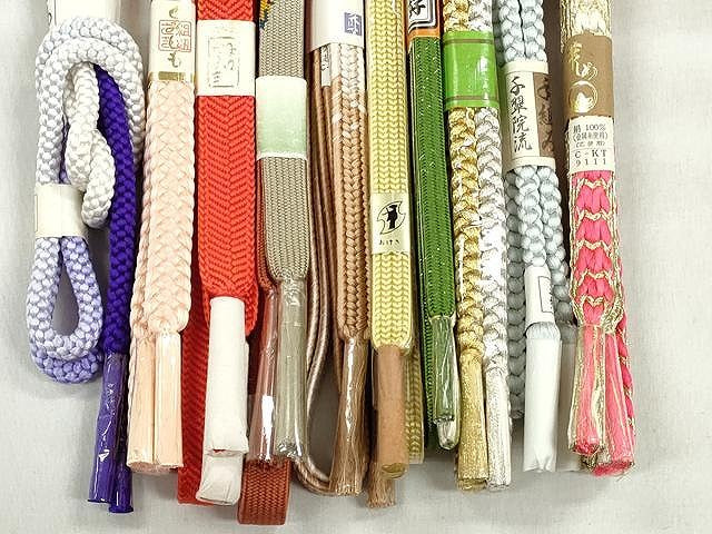 平和屋着物●和装小物　帯締め10本セット　高麗組　笹浪組　礼装用　金銀糸　逸品　未使用　CABK4849qe