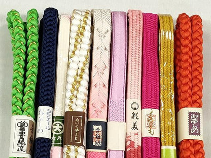 平和屋着物●和装小物　帯締め10本セット　御岳組　大和組　礼装用　めいくやまと　金糸　大丸扱い　逸品　未使用　CABK4853qe