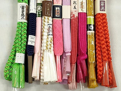 平和屋着物●和装小物　帯締め10本セット　御岳組　大和組　礼装用　めいくやまと　金糸　大丸扱い　逸品　未使用　CABK4853qe