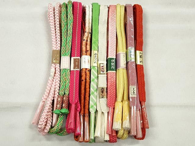 平和屋着物●和装小物　帯締め10本セット　高麗組　唐組　鴨川組　長尺　伊勢丹扱い　逸品　未使用　CABK4854qe