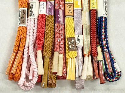 平和屋着物●和装小物　帯締め10本セット　高麗組　笹浪組　冠組　逸品　未使用　CABK4857qe