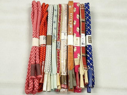 平和屋着物●和装小物　帯締め10本セット　高麗組　唐組　礼装用　大丸扱い　逸品　未使用　CABK4859qe