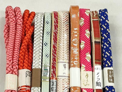 平和屋着物●和装小物　帯締め10本セット　高麗組　唐組　礼装用　大丸扱い　逸品　未使用　CABK4859qe