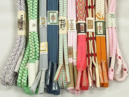 平和屋着物●和装小物　帯締め10本セット　冠組　鎌倉組　御岳組　金糸　逸品　未使用　CABK4861qe