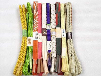 平和屋着物●和装小物　帯締め10本セット　高麗組　唐組　大和組　奈良組　金糸　東急百貨店・さが美扱い　逸品　未使用　CABK4869qe
