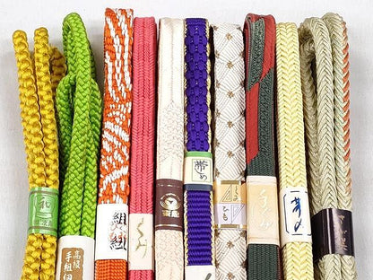 平和屋着物●和装小物　帯締め10本セット　高麗組　唐組　大和組　奈良組　金糸　東急百貨店・さが美扱い　逸品　未使用　CABK4869qe