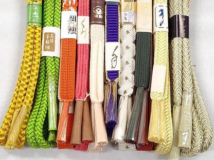 平和屋着物●和装小物　帯締め10本セット　高麗組　唐組　大和組　奈良組　金糸　東急百貨店・さが美扱い　逸品　未使用　CABK4869qe