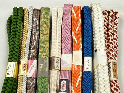 平和屋着物●和装小物　帯締め10本セット　高麗組　礼装用　金糸　逸品　未使用　CABK4872qe