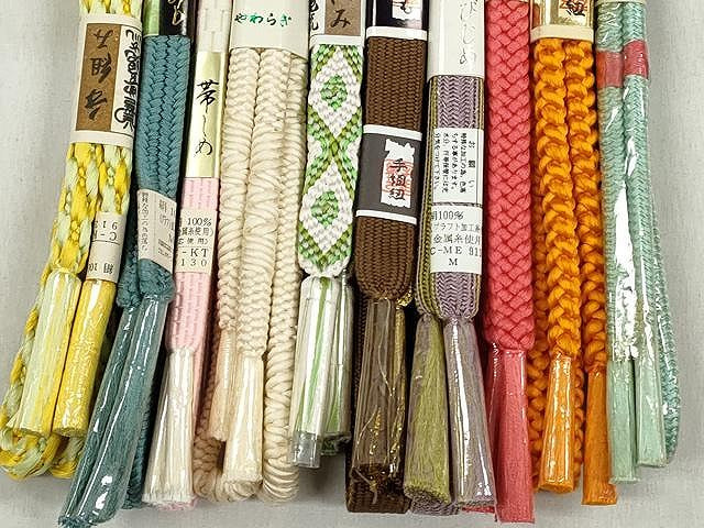 平和屋着物●和装小物　帯締め10本セット　高麗組　唐組　鴨川組　逸品　未使用　CABK4874qe
