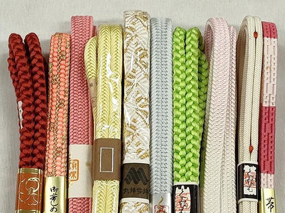 平和屋着物●和装小物　帯締め10本セット　唐組　御岳組　奈良組　礼装用　金糸　逸品　未使用　CABK4876qe