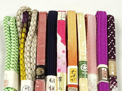 平和屋着物●和装小物　帯締め10本セット　笹浪組　平源氏組　さんび・大丸扱い　逸品　未使用　CABK4878qe