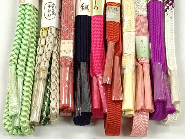 平和屋着物●和装小物　帯締め10本セット　笹浪組　平源氏組　さんび・大丸扱い　逸品　未使用　CABK4878qe