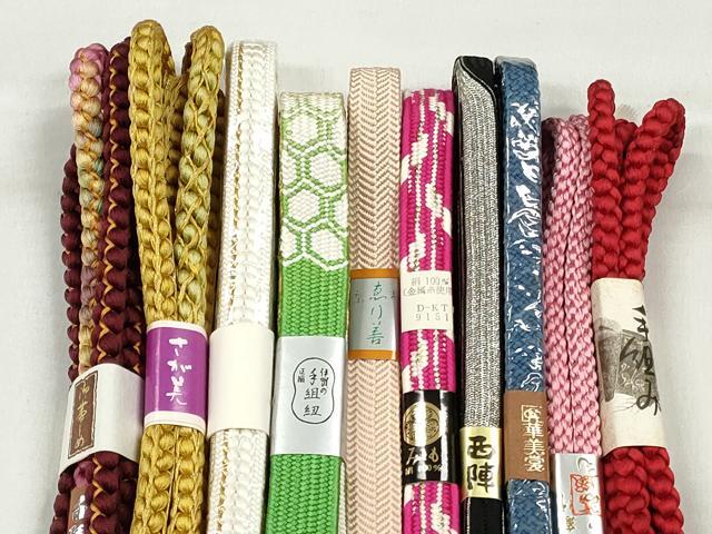 平和屋着物●和装小物　帯締め10本セット　西陣　高麗組　礼装用　金銀糸　さが美扱い　逸品　未使用　CABK4879qe