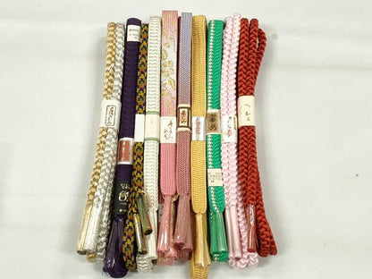 平和屋着物●和装小物　帯締め10本セット　高麗組　礼装用　金銀糸　逸品　未使用　CABK4880qe