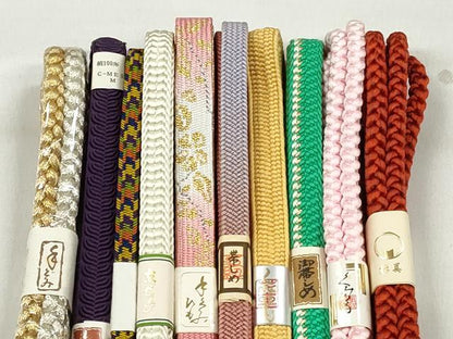 平和屋着物●和装小物　帯締め10本セット　高麗組　礼装用　金銀糸　逸品　未使用　CABK4880qe