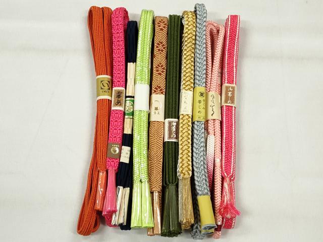 平和屋着物●和装小物　帯締め10本セット　唐組　奈良組　礼装用　金銀糸　逸品　未使用　CABK4882qe