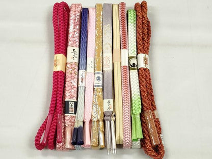 平和屋着物●和装小物　帯締め10本セット　高麗組　大和組　金糸　高島屋扱い　逸品　未使用　CABK4883qe