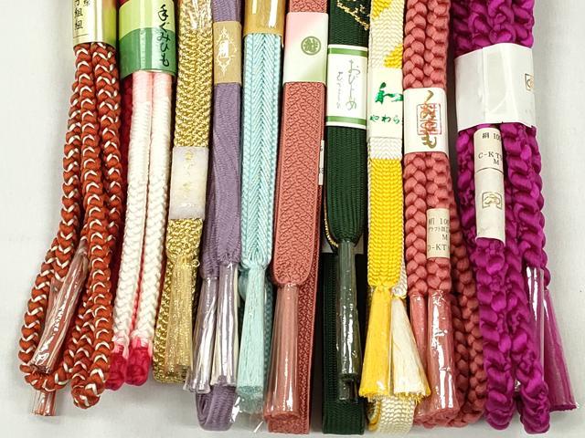 平和屋着物●和装小物　帯締め10本セット　高麗組　鴨川組　礼装用　金糸　三越扱い　逸品　未使用　CABK4884qe