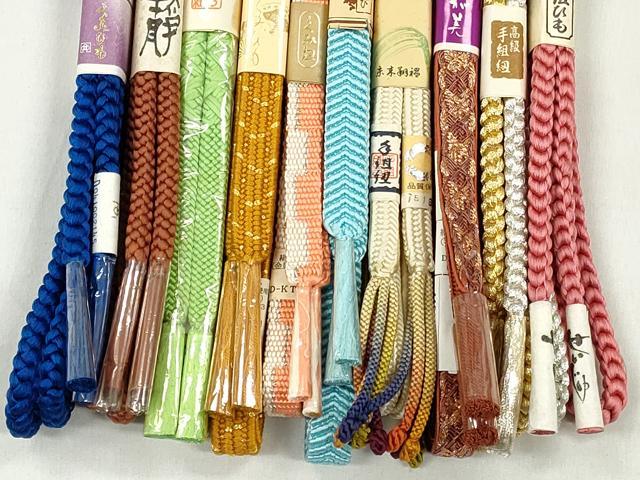 平和屋着物●和装小物　帯締め10本セット　笹浪組　御岳組　礼装用　金銀糸　さが美扱い　逸品　未使用　CABK4890qe