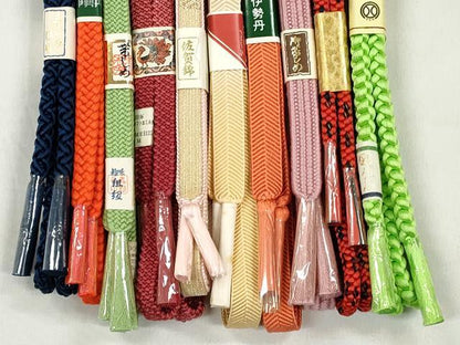 平和屋着物●和装小物　帯締め10本セット　佐賀錦　笹浪組　御岳組　金銀糸　伊勢丹・西武百貨店扱い　逸品　未使用　CABK4892qe