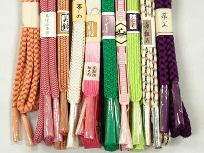 平和屋着物●和装小物　帯締め10本セット　高麗組　笹浪組　奈良組　礼装用　金糸　逸品　未使用　CABK4894qe