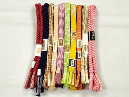 平和屋着物●和装小物　帯締め10本セット　高麗組　笹浪組　礼装用　金銀糸　さがみ・松坂屋扱い　逸品　未使用　CABK4895qe