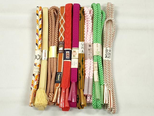 平和屋着物●和装小物　帯締め10本セット　鎌倉組　角八つ組　東急百貨店扱い　逸品　未使用　CABK4896qe