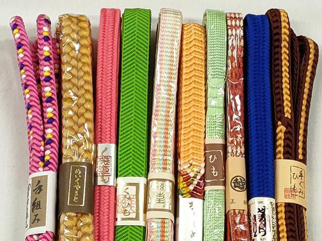 平和屋着物●和装小物　帯締め10本セット　笹浪組　平源氏組　御岳組　めいくやまと　三越扱い　逸品　未使用　CABK4898qe