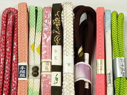 平和屋着物●和装小物　帯締め10本セット　高麗組　笹浪組　奈良組　礼装用　金銀糸　逸品　未使用　CABK4901qe